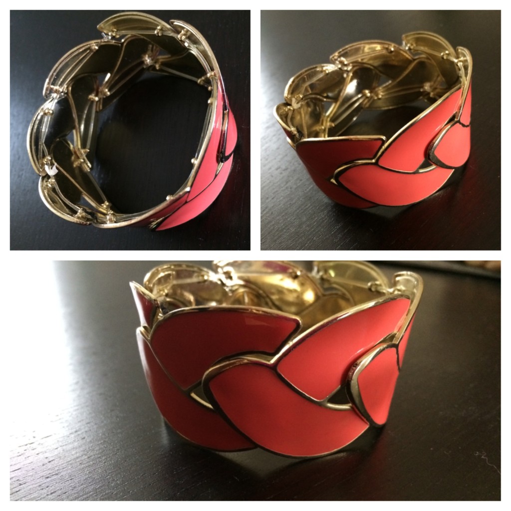 This cuff from Goodwill would be a perfect way to pull some spring color into a look!