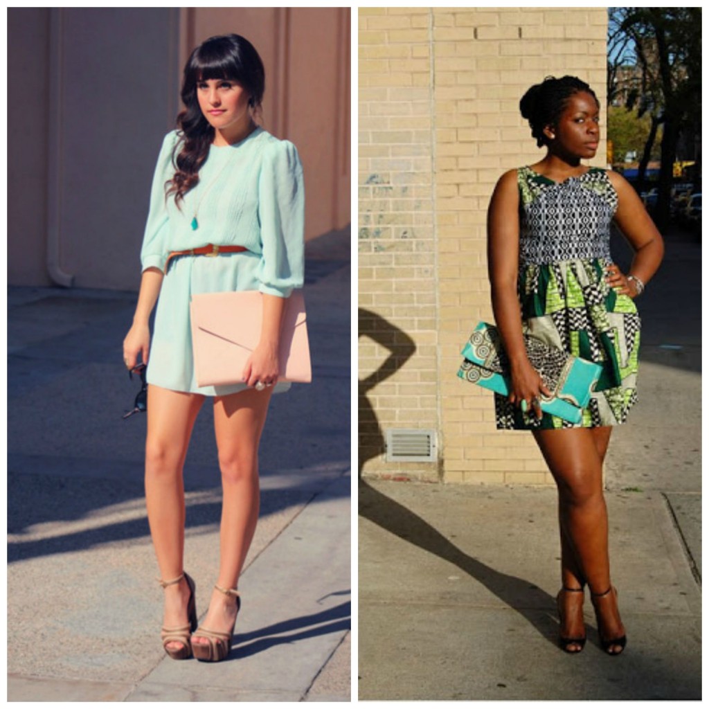 bloggers wearing envelope purses