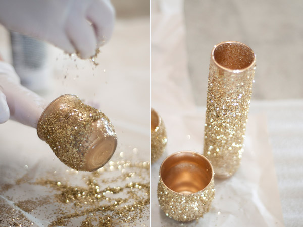 glitter vase