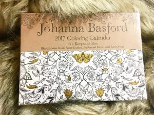 Johanna Basford coloring 2017 calendar