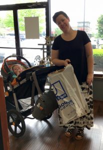 DCGF MeetUp attendee Sam and her son in a stroller