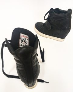 A picture of black Ash wedge sneakers