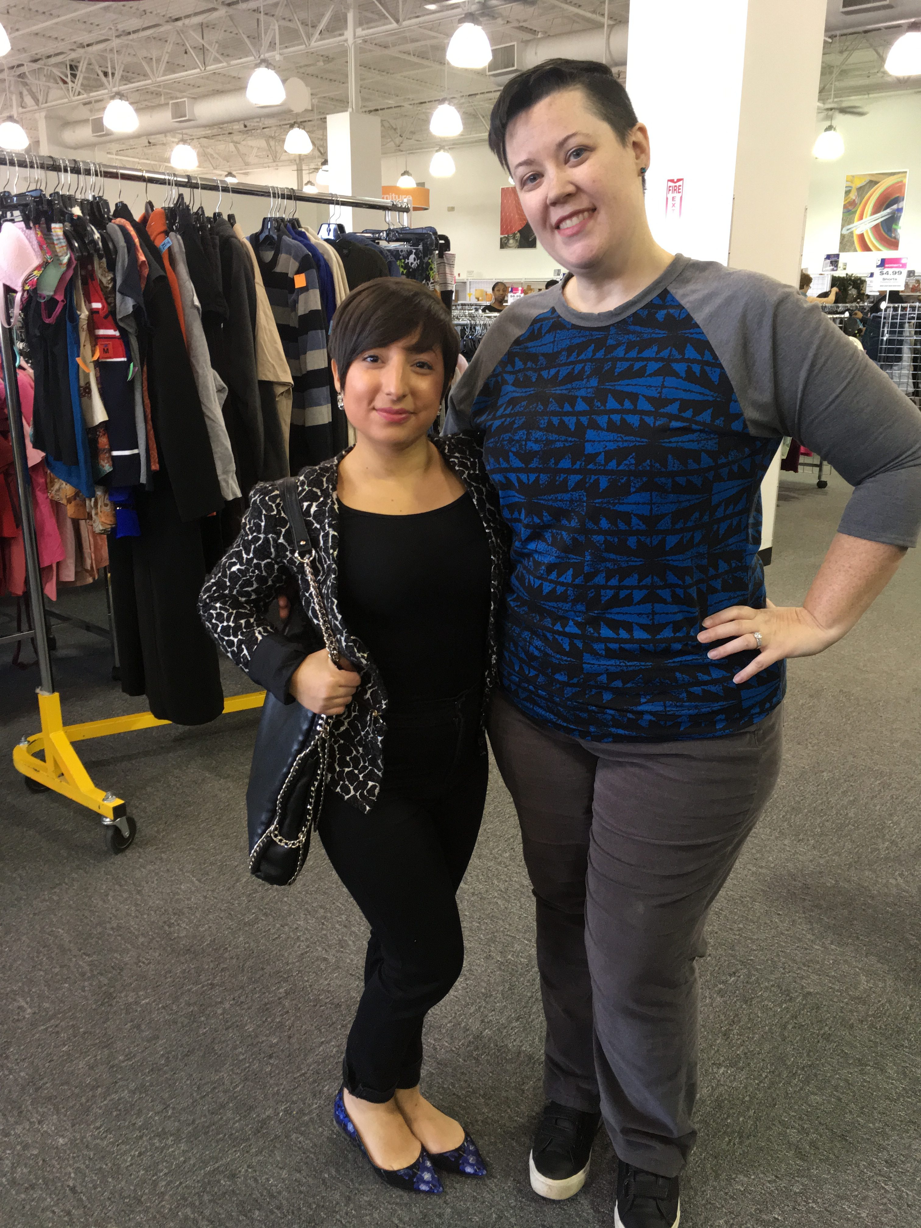 fashionista with Goodwill shopper Sam