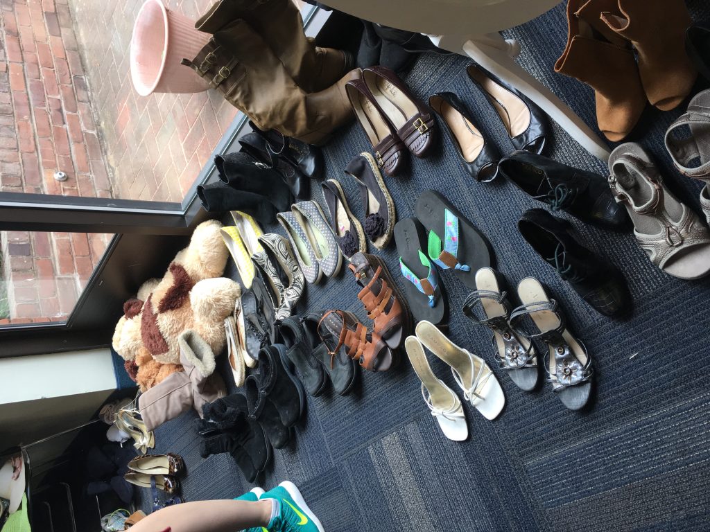 shoes at clothing swap