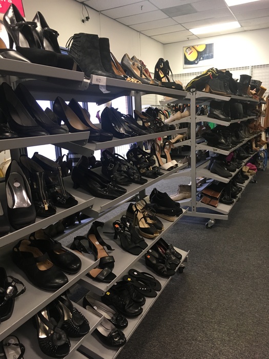 Goodwill Manassas women's shoe section