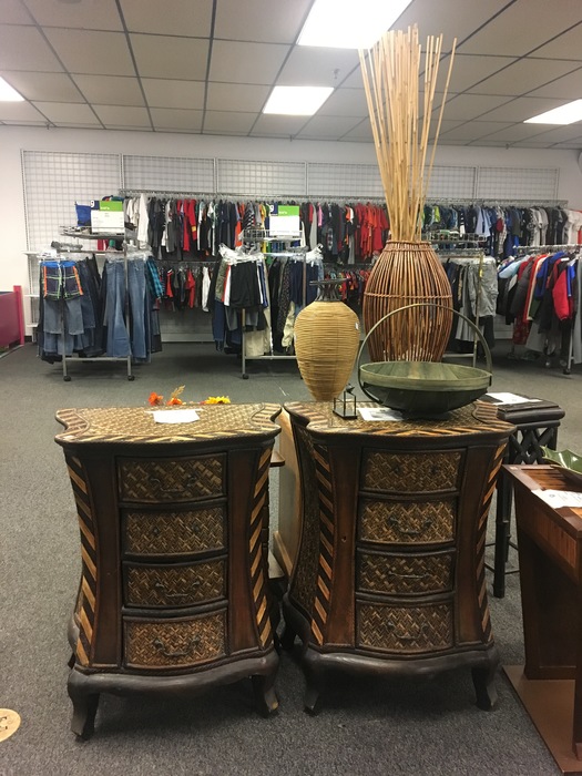 matching side tables found at Goodwill Manassas