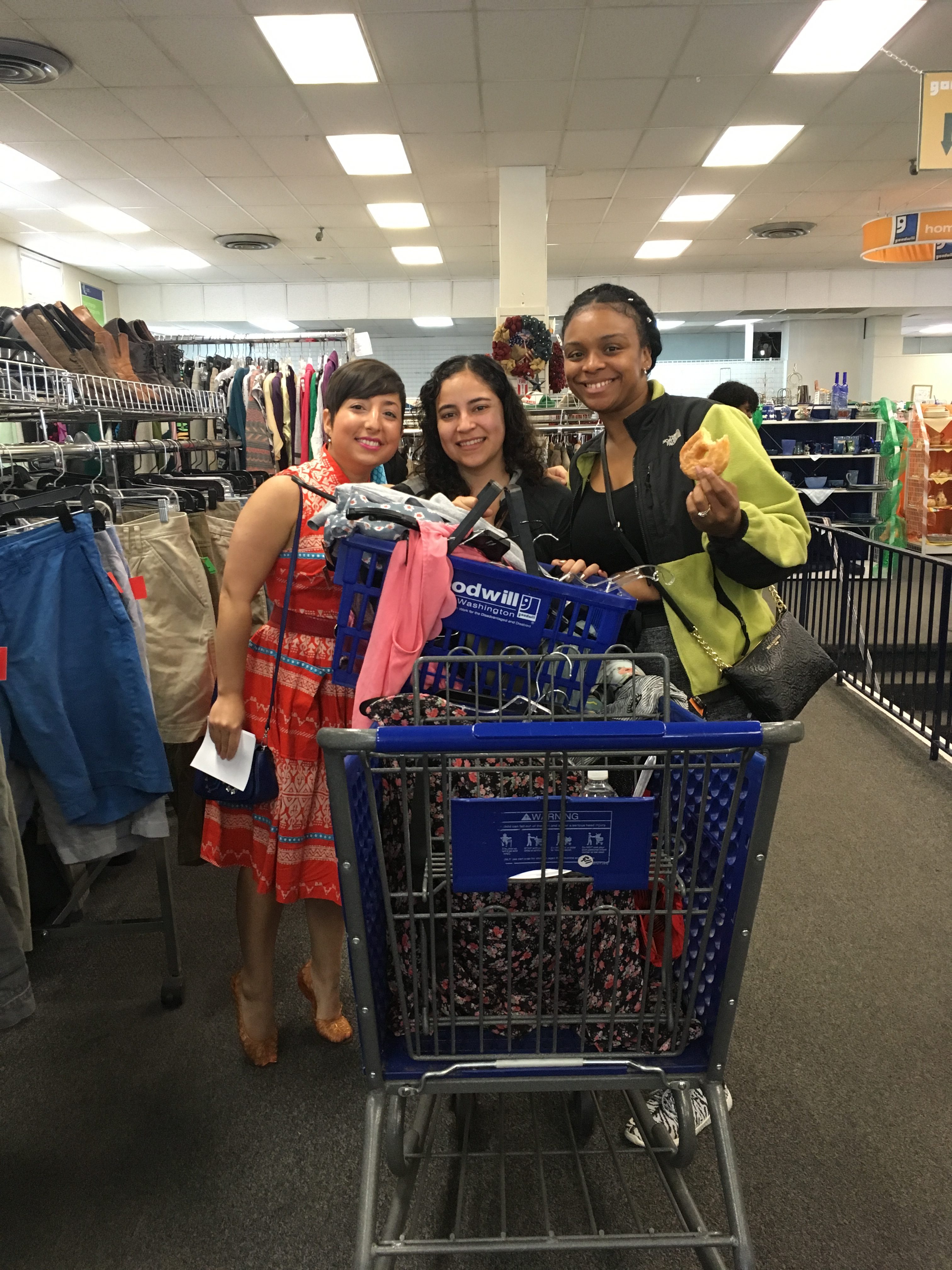 Carolyn poses for a picture with Meetup regulars Marikia and Nicole