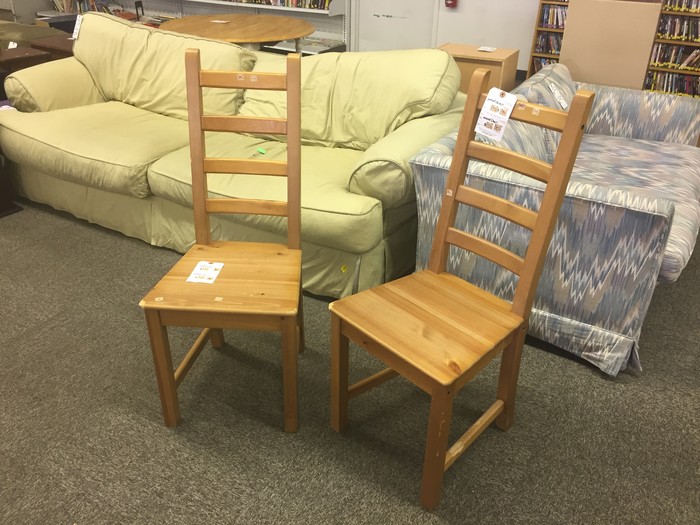 Tim's chairs found at Goodwill store