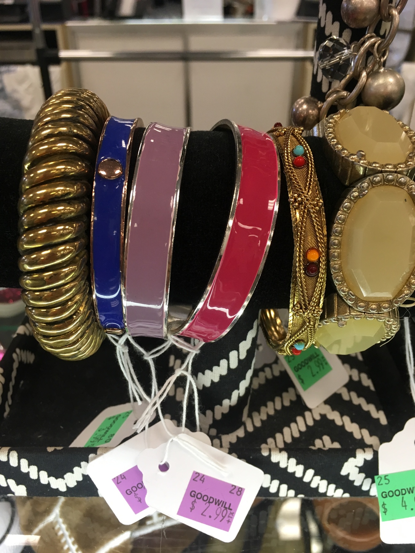 bangles and bracelets found at Kings Highway Goodwill