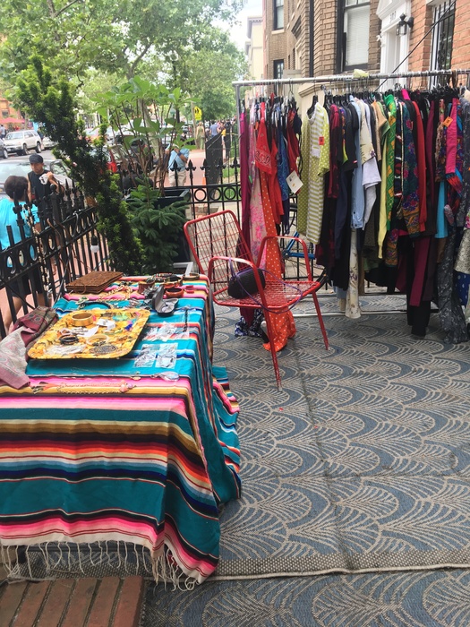 Goodwill sales area at the Sun Cinema vintage pop up on June 2, 2018.