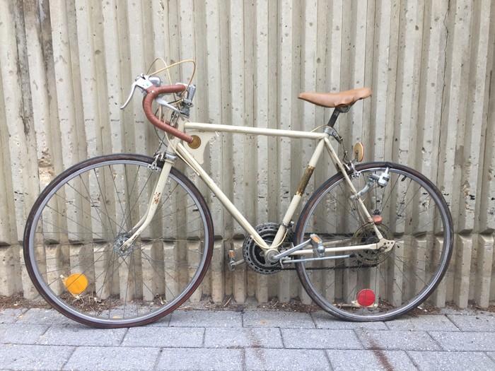 Tim's bicycle found at Goodwill.