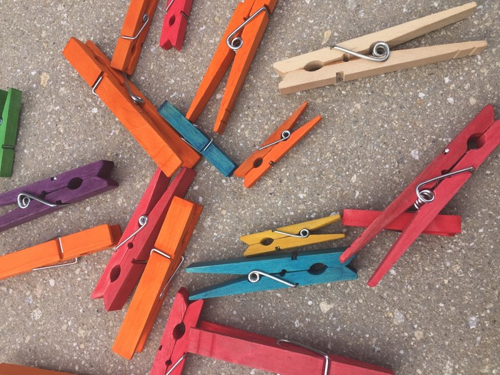 Tim's colorful clothespins