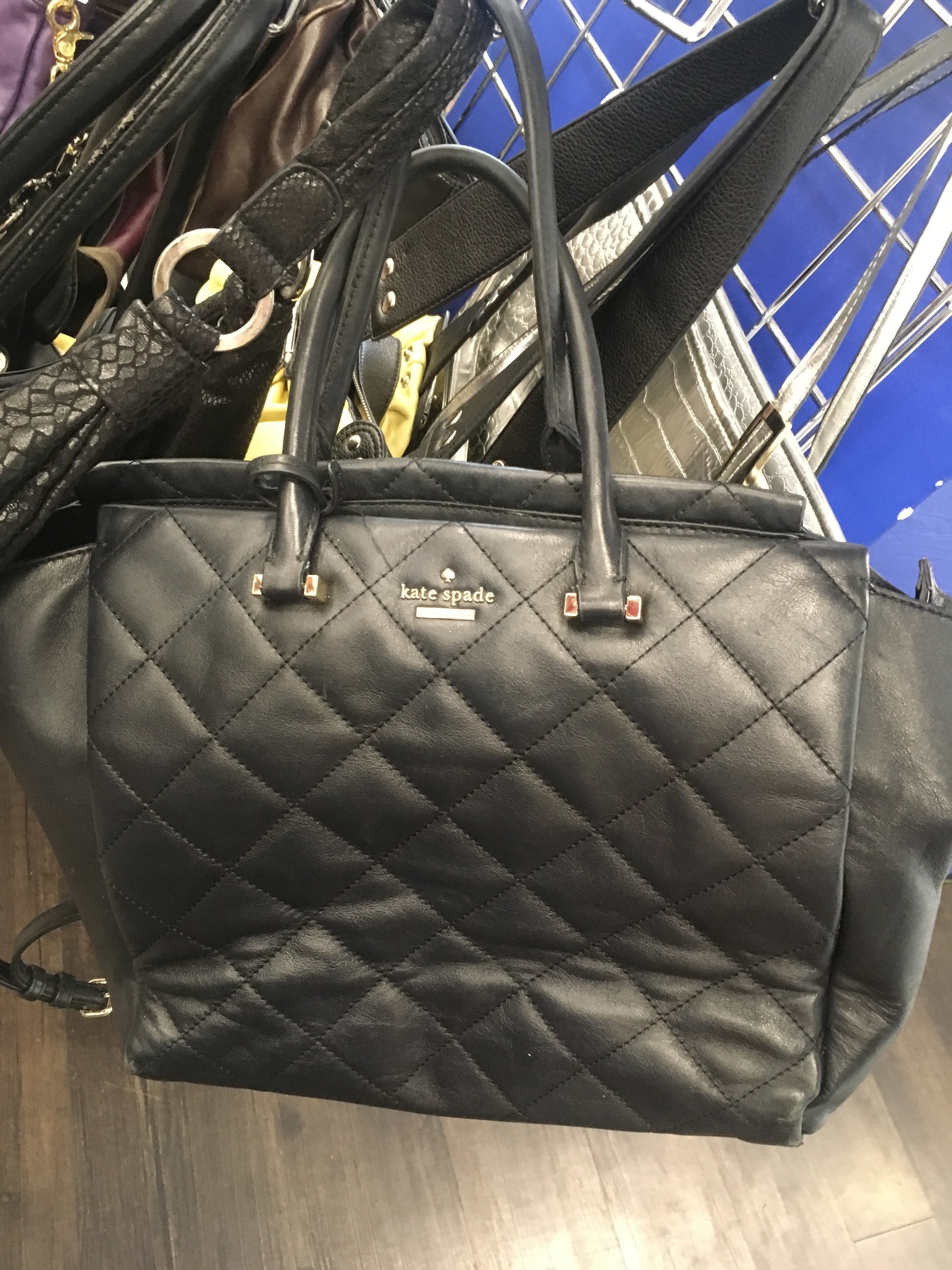 black Kate Spade bag found at Goodwill NYC