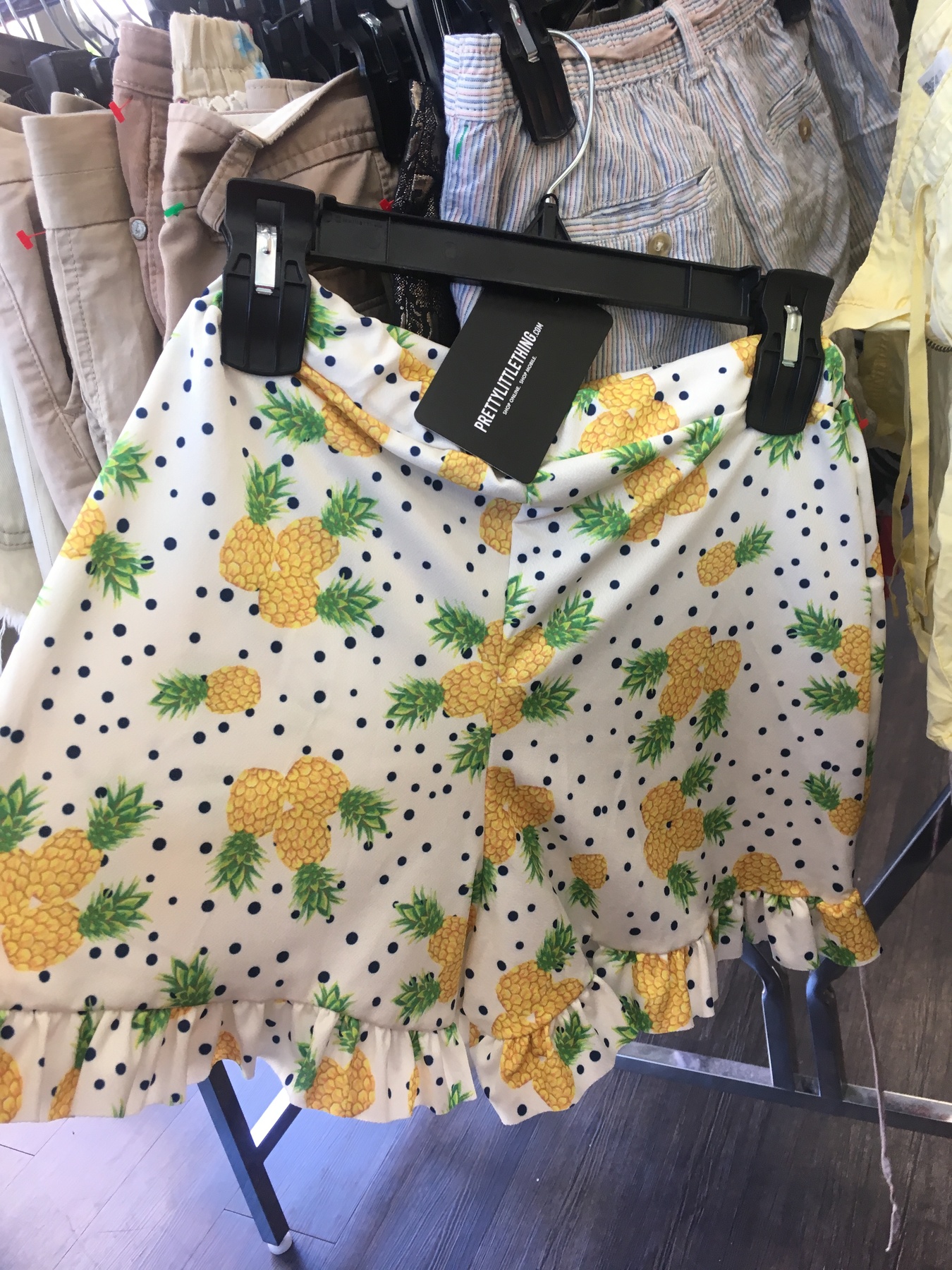 Pineapple shorts found at the NYC Goodwill