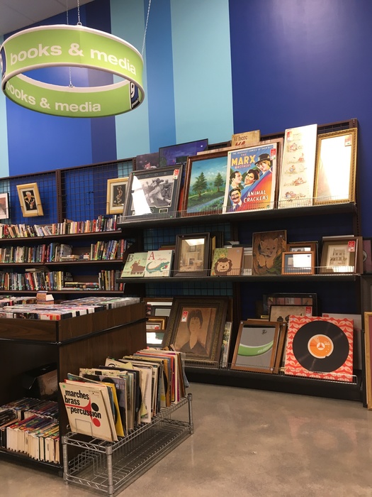 media and books section at Liberia Avenue Goodwill