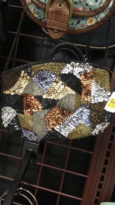 sequin purse found at Liberia Ave Goodwill