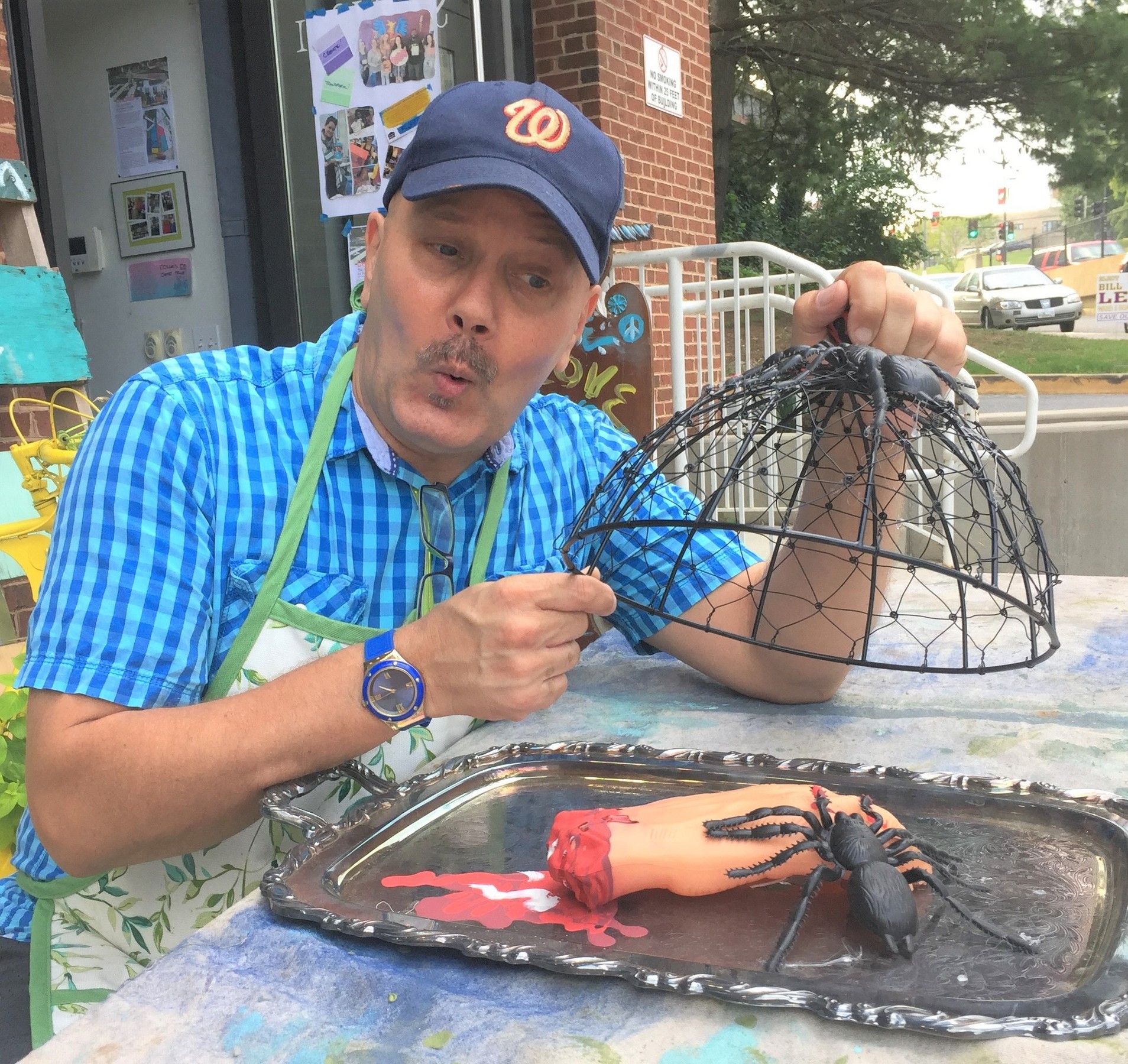 Tim shows of spooky Halloween tray 