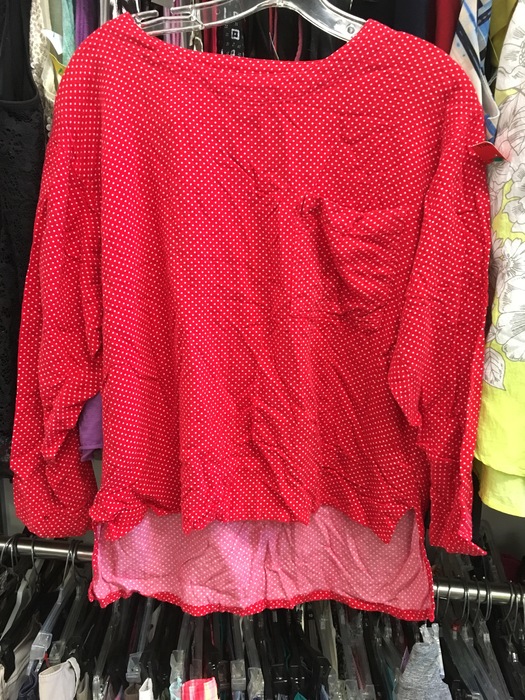 Vintage red polka dot blouse by The Gap found at Goodwill in Milford, Delaware