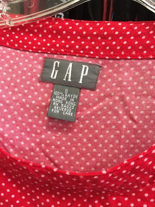 Vintage red polka dot blouse by The Gap found at Goodwill in Milford, Delaware