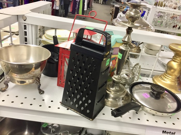 Tim's cheese grater found at Goodwill retail store