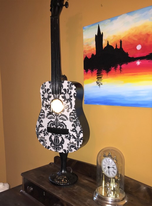 Tim's completed guitar lamp