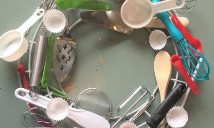 A Chef’s Delight: Upcycled Kitchen Utensil Wreath