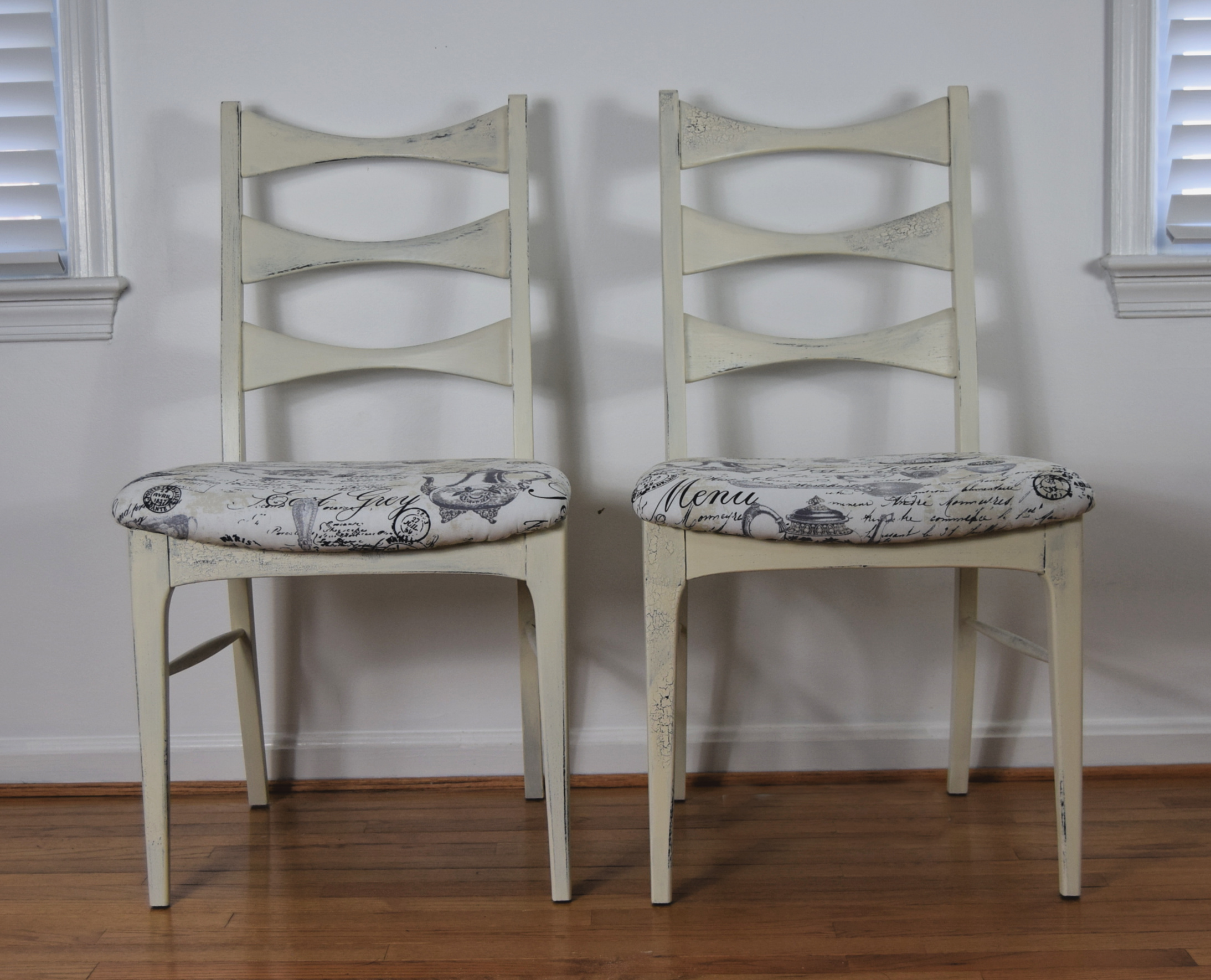 upcycled vintage bistro chairs