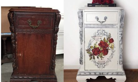 A Vintage Makeover for a Pretty Little Nightstand