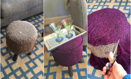 Sweater Footstool DIY Upcycle