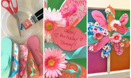 Birthday Gift DIY: Flip Flop Summer Wreath