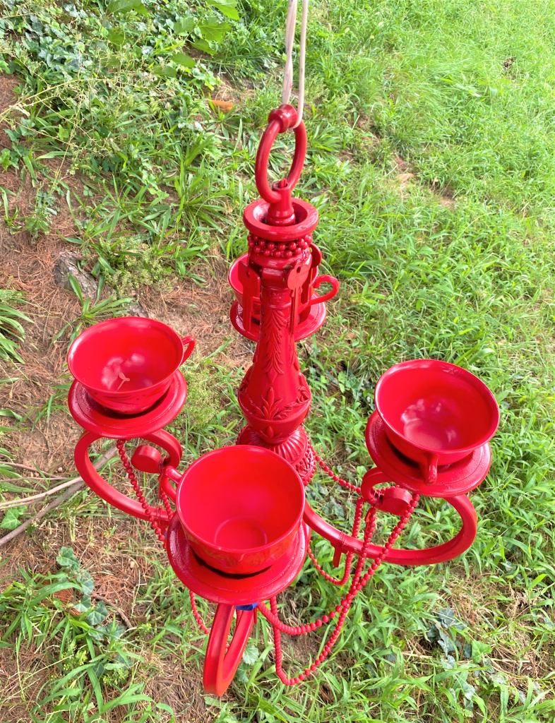 DIY: Upcycle a Chandelier Into a Bird Feeder - Finding Your Good