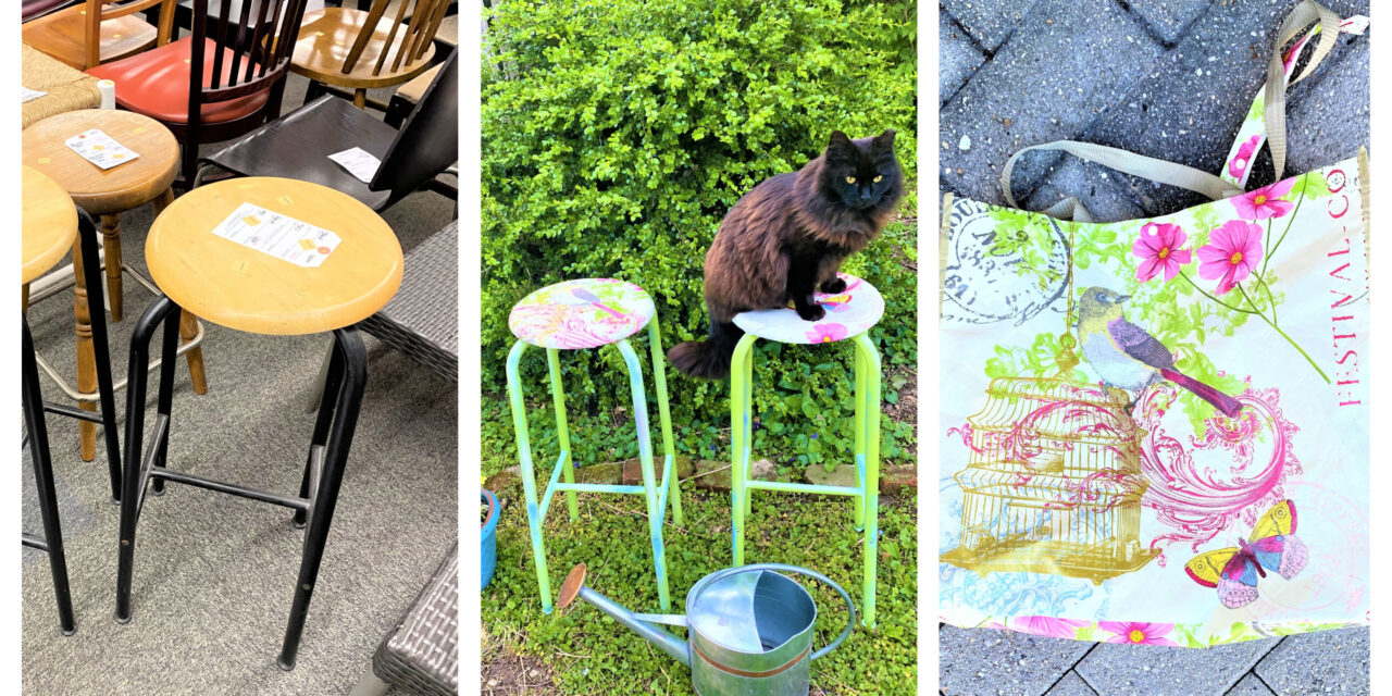 DIY Project: Repurpose a Shopping Bag to Upcycle Stools