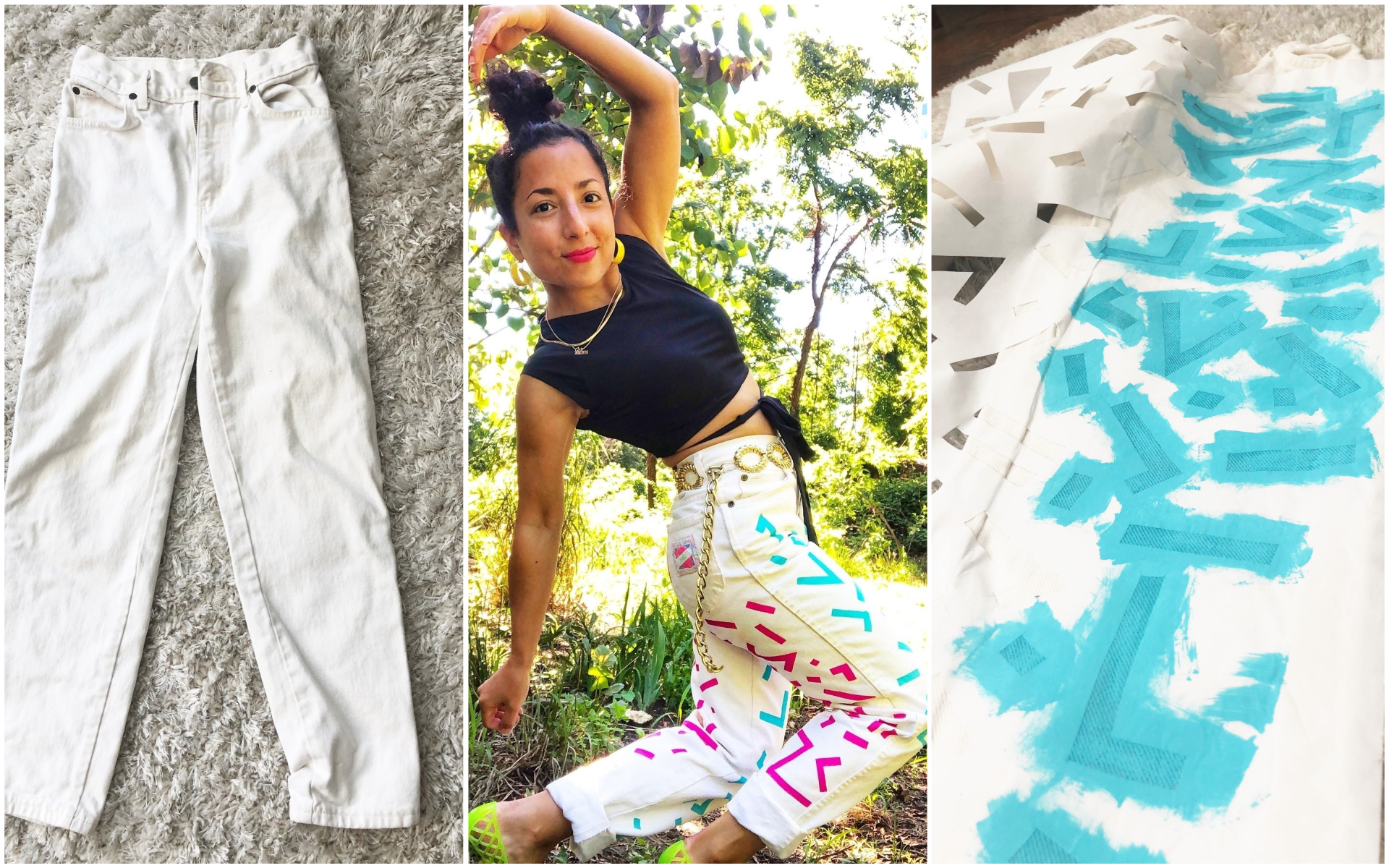 Save Stained Pants With a Stencil - Finding Your Good