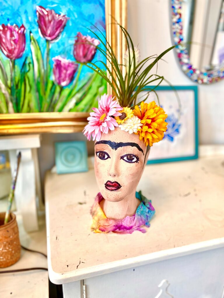 Turn a Styrofoam Wig Head into a Chic Planter