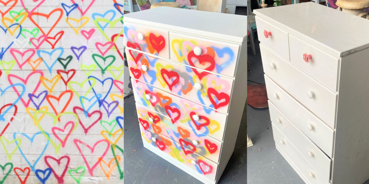 DIY: Graffiti Heart Dresser Inspired by DC Mural