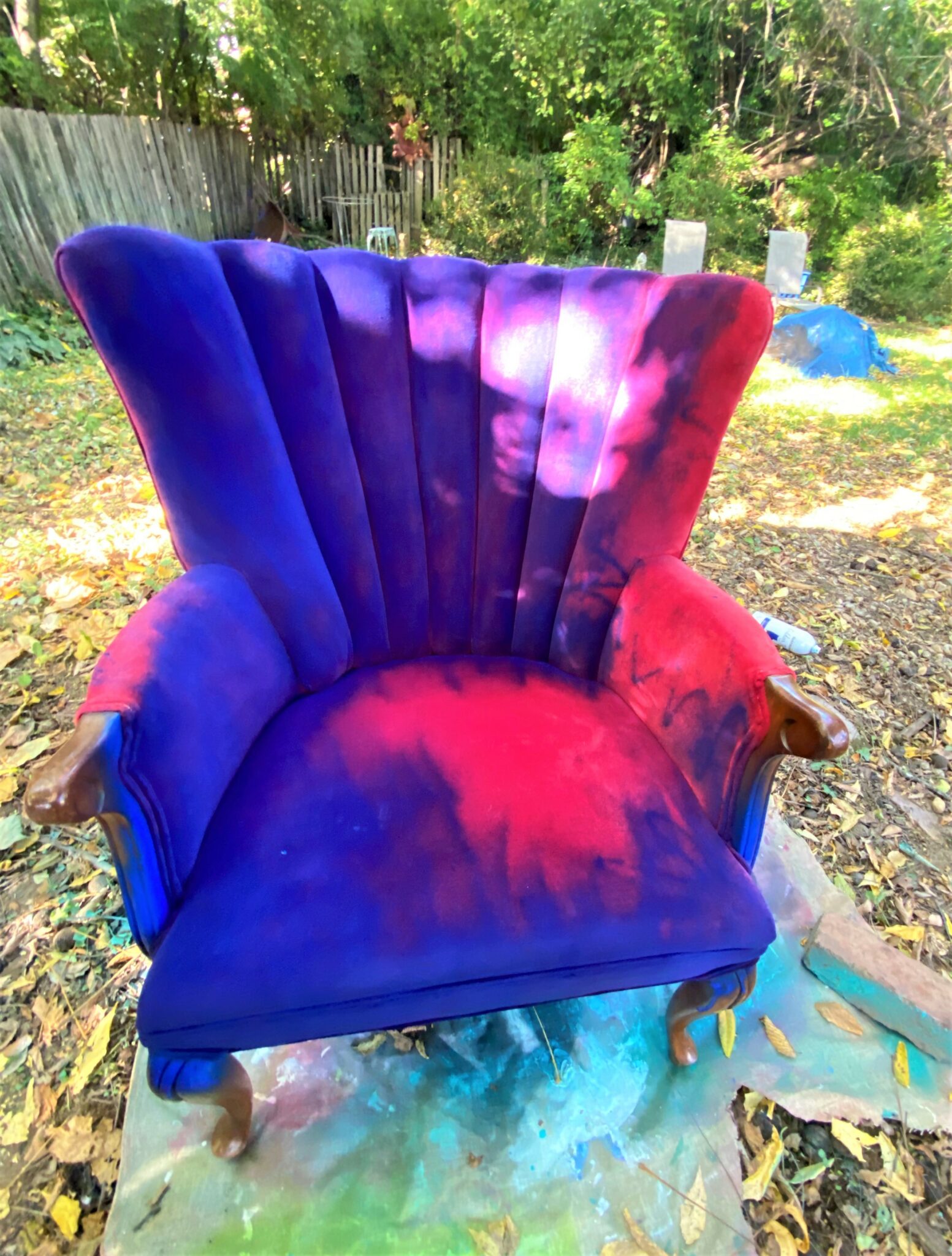 DIY Transform a Fabric Chair With Spray Paint Finding Your Good