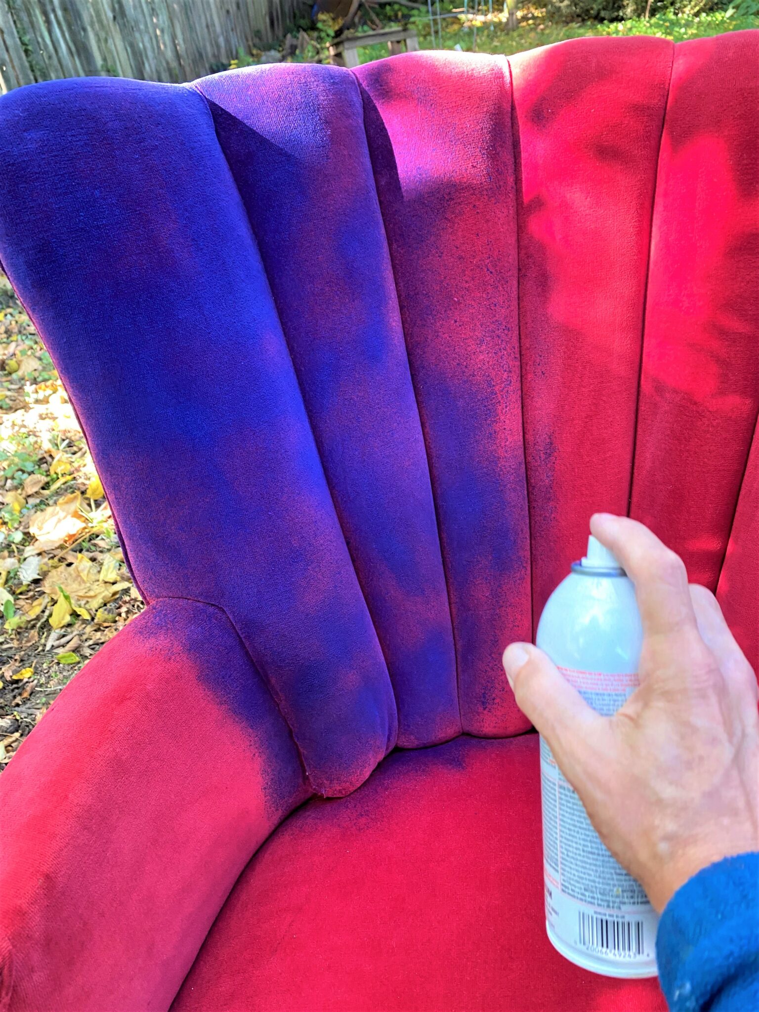DIY Transform a Fabric Chair With Spray Paint Finding Your Good