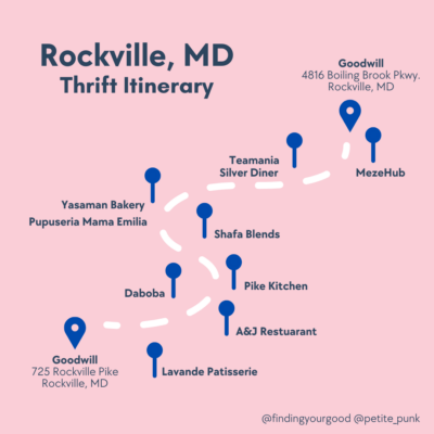 Thrift Itinerary: Rockville, MD