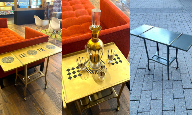 DIY: How to Upcycle a Typewriter Table into a Bar Cart