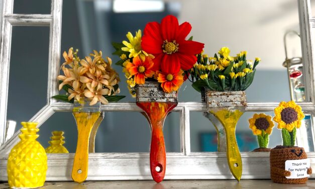 How to Upcycle Old Paint Brushes into Blooming Bouquets