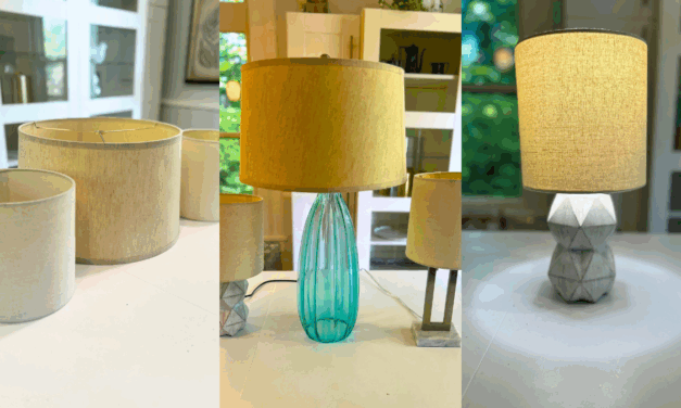 How to Quickly Transform Thrifted Lamps with Hand-Painted Shades