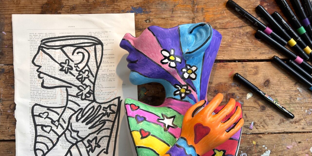 Women’s History Month DIY: A Thrifted Face Vase Gets a Glow-Up